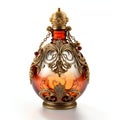 Decorative perfume bottle isolated on white background Royalty Free Stock Photo