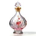 Decorative perfume bottle isolated on white background Royalty Free Stock Photo