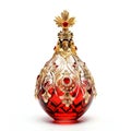 Decorative perfume bottle isolated on white background Royalty Free Stock Photo