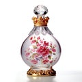 Decorative perfume bottle isolated on white background Royalty Free Stock Photo