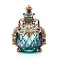 Decorative perfume bottle isolated on white background Royalty Free Stock Photo