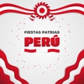 Decorative Peruvian National Holidays Celebration Greeting