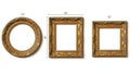 Decorative picture frames isolated on white background Royalty Free Stock Photo