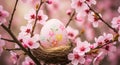 Decorative pink egg Royalty Free Stock Photo