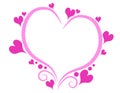Decorative Pink Valentine's Day Heart Outline