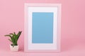 Decorative pink wooden picture frame Royalty Free Stock Photo