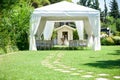 Decorative place for ceremonies or entertainments.