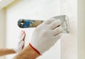 Decorative plaster coating. Royalty Free Stock Photo