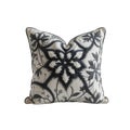 decorative plush pillow featuring floral pattern in black and white, adding elegance to any space Royalty Free Stock Photo