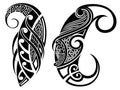 Polynesian maori ornament tattoo designs vector Royalty Free Stock Photo