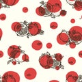 Decorative pomegranates pattern