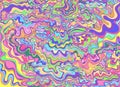 Decorative psychedelic waves, pastel colors. Fantasy doodle pat