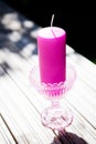 Decorative purple candle