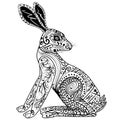 Decorative Rabbit, Easter Bunny. Hare. Vector illustration Royalty Free Stock Photo
