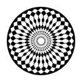 Decorative Radial Circle Black and White Pattern Royalty Free Stock Photo