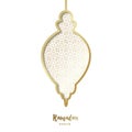 Decorative Ramadan golden lantern.