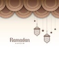 Decorative ramadan kareem festival greeting