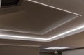 Decorative recessed ceiling with LED strip lighting