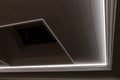 Decorative recessed ceiling with LED strip lighting