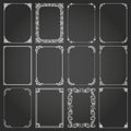 Decorative rectangle frames and borders set vector design elements set Royalty Free Stock Photo