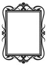 Decorative rectangular border. Elegant black ornate frame Royalty Free Stock Photo