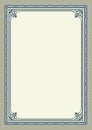 Decorative rectangular framework for card, book cover, certificate.