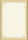 Decorative rectangular framework for label, certificate, card
