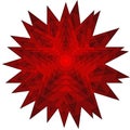 decorative red-fiery star on a white