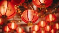 Decorative red lanterns chinese new year Royalty Free Stock Photo