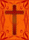 Decorative red religious cross