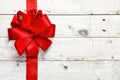 Decorative red ribbon and bow Royalty Free Stock Photo