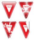 Decorative Red Yield Signs