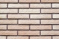 Decorative relief cladding slabs imitating bricks on wall Royalty Free Stock Photo