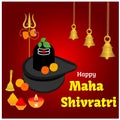 Decorative Religious Maha Shivratri Festival Greeting Card Royalty Free Stock Photo