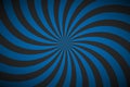 Decorative retro blue spiral background, swirling radial pattern Royalty Free Stock Photo