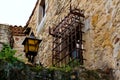 Decorative retro lamppost in the town of Pals, Girona