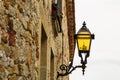 Decorative retro lamppost in the town of Pals, Girona