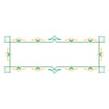 Decorative ribbon border frame Royalty Free Stock Photo