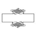 Decorative ribbon border frame Royalty Free Stock Photo