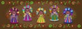 Mexican dolls with colored ribbons Royalty Free Stock Photo