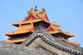 Decorative roofs of ancient pavilions in Forbidden City in Beijing, China. Royalty Free Stock Photo