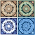 Decorative rosettes of different colors