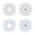 Decorative rosettes. Set on a white background