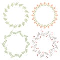 Decorative round Frames with ethnic elements Royalty Free Stock Photo