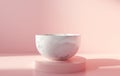 a decorative a decorative round marble cup on pink