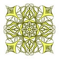 Decorative round ornaments. Anti-stress therapy patterns. Weave design elements