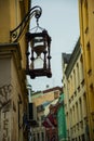 Decorative sand-clock in old Riga city, Latvia. Riga is the capital and largest city of Latvia, a major commercial, cultural,