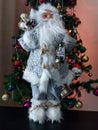 Decorative Santa Claus with a christmas tree Royalty Free Stock Photo