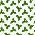 Decorative Seamless Christmas Texture With Poinsettia.