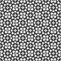 Decorative Seamless Floral Geometric Black & White Pattern Background. Complicated, material. Royalty Free Stock Photo